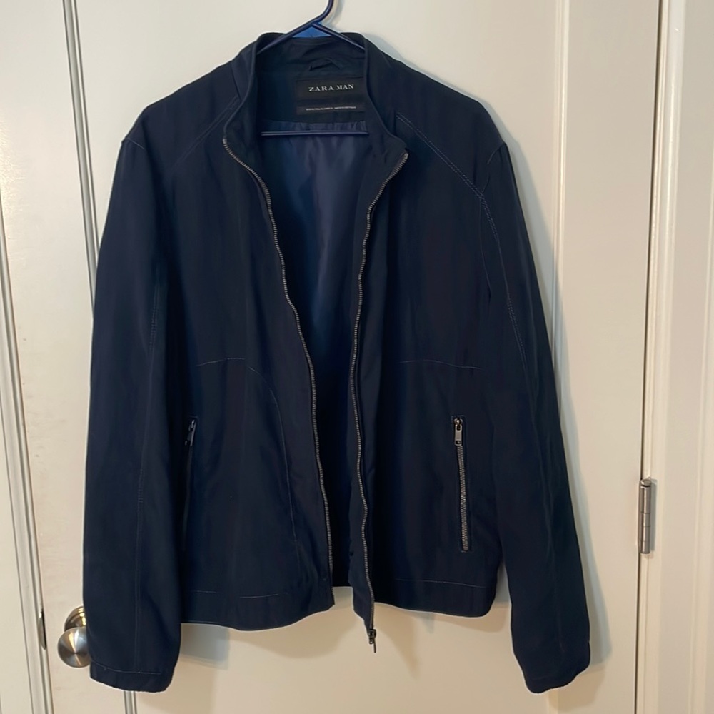 Zara Blue Suede Jacket